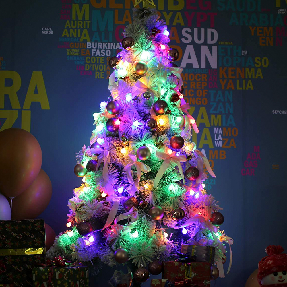 캠핑 전구 캠핑알전구 건전지 줄조명 LED 버블무지개 3M 20구