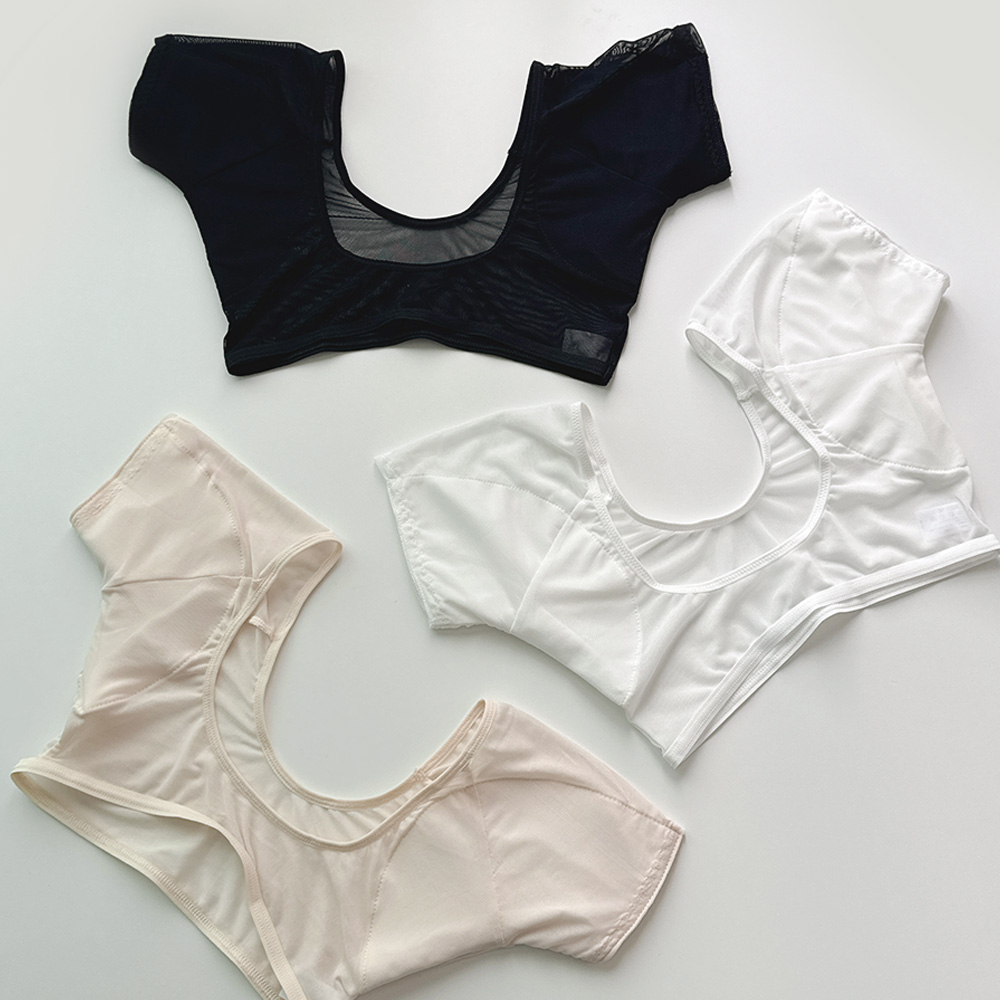 핑크앤다이아 망사오픈형 입는 겨땀흡수 탱크탑 겨드랑이 패치 땀흡수 패드 망사 이너속옷 이미지 2