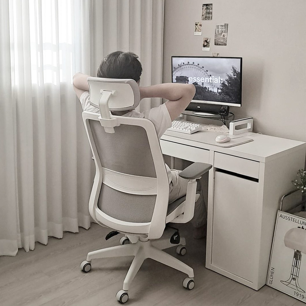 에르먼 S50 PRO AIR 국내생산 풀메쉬 책상 사무실 학생 허리편한 컴퓨터의자