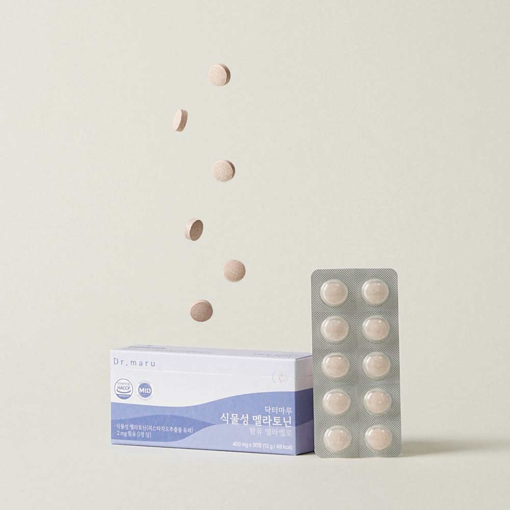 멜라토닌 식물성 영양제 리포좀 멜라벨로 닥터마루 400mg x 30정 - 상세 이미지 4