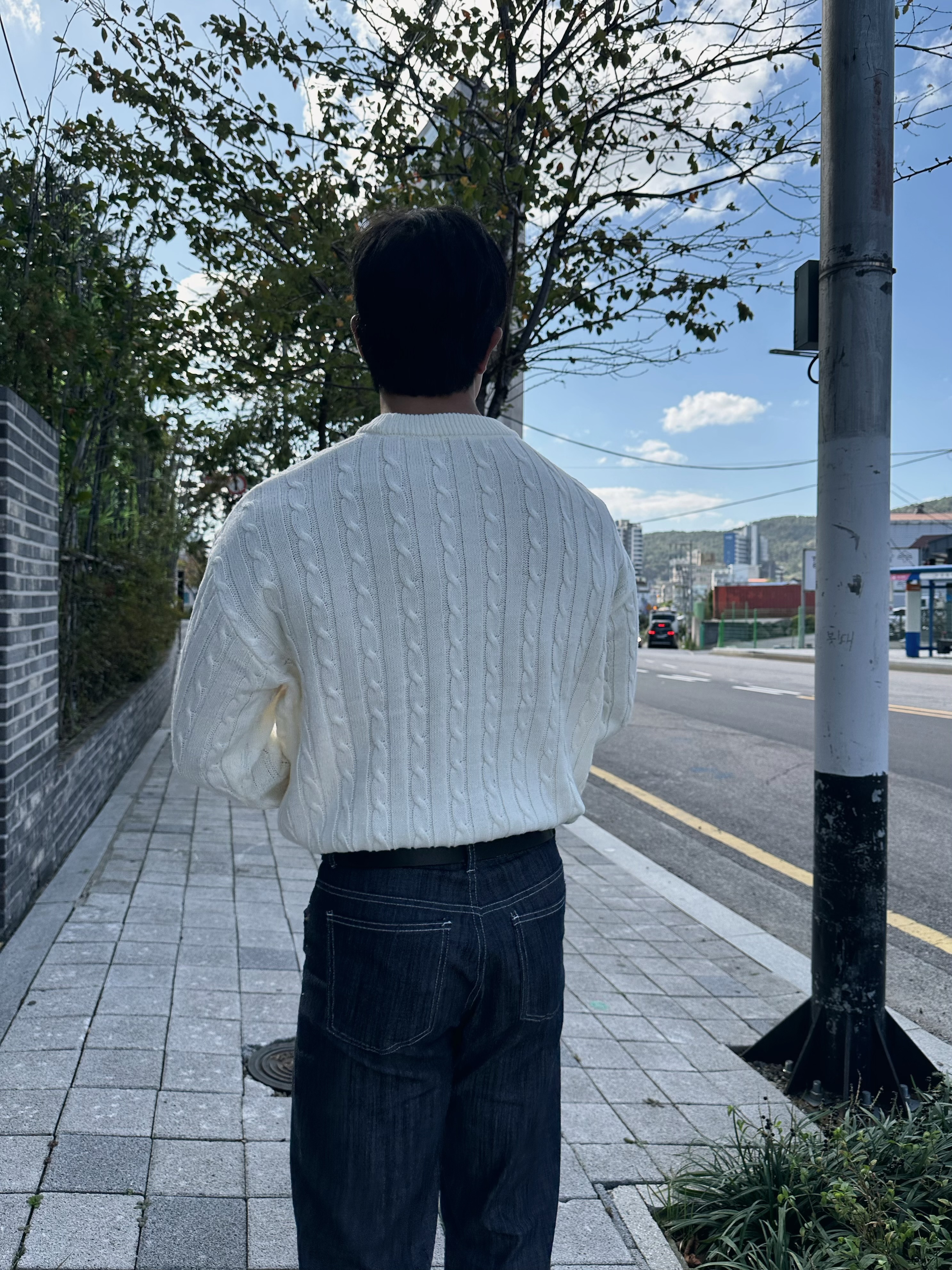 핸드워머 크리스마스니트 남자케이블니트 빨간색니트 이미지 7