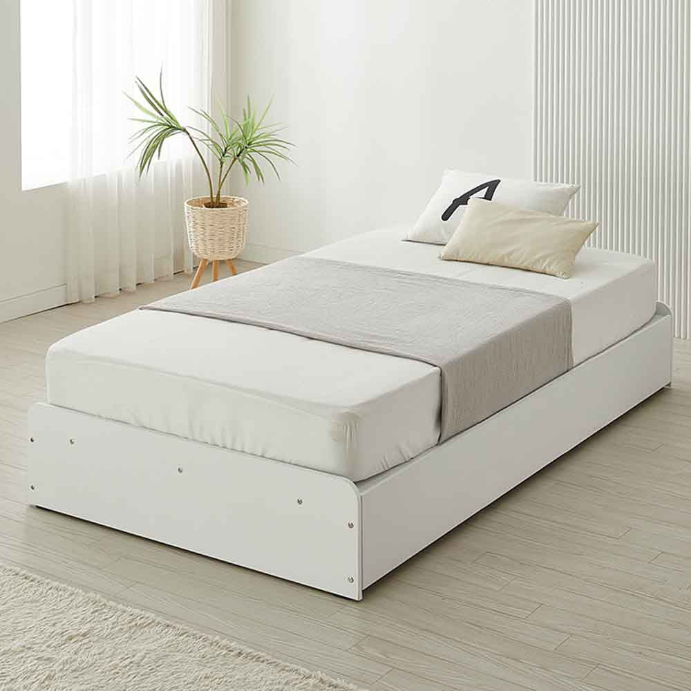 작은 싱글 침대 미니 일체형 자취방 작은방 원룸 고시원 기숙사 750 매트리스 포함