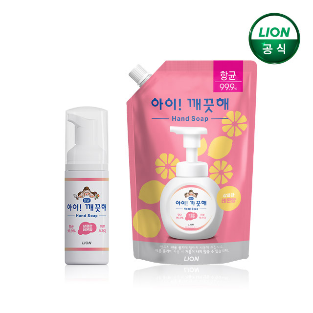 아이깨끗해 휴대용 핸드워시 50ml 본품 + 600ml 스파우트리필 / 거품형, 손세정제