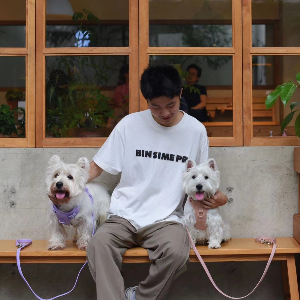 파스텔 톤 강아지 하네스 가슴줄 소형견 대형견 산책 하네스 - 상세 이미지 3