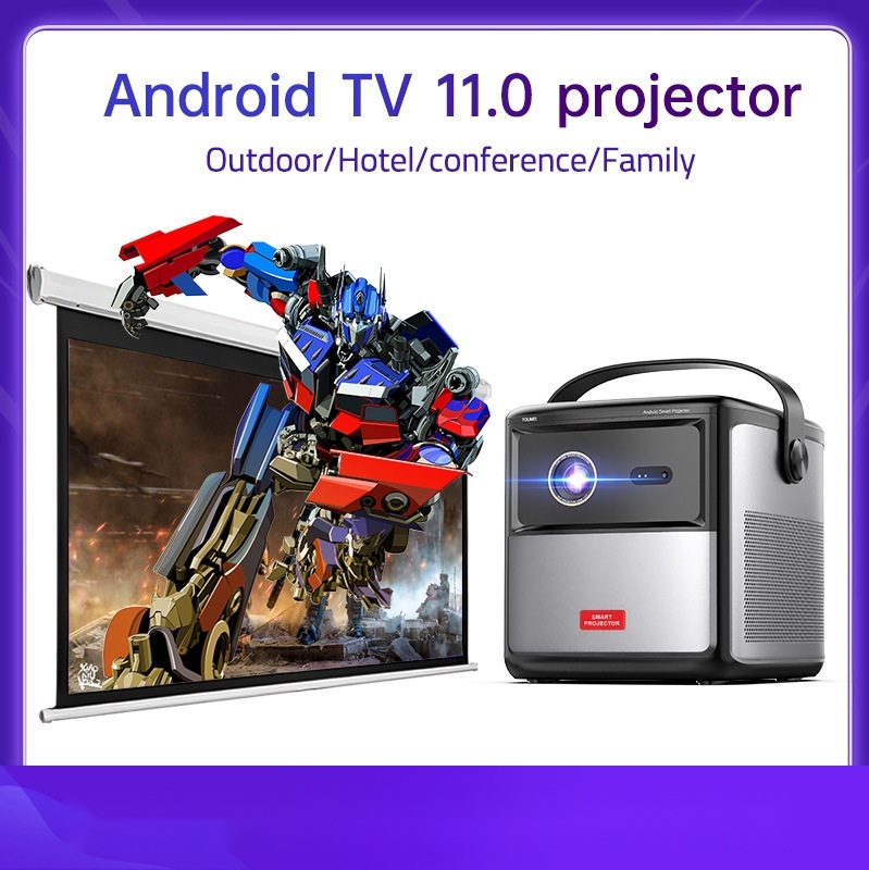 TOUMEI Projector DLP Android 11.OS Wifi 3D Projector4K Mini - 상품 이미지