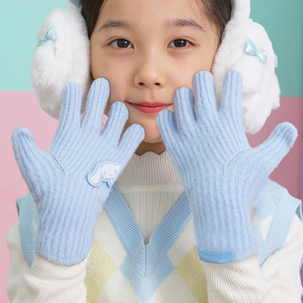 산리오 빼꼼 핑거 터치장갑 유아 여아 키즈 어린이 초등 주니어 방한 손가락 스마트폰장갑 - 상세 이미지 4