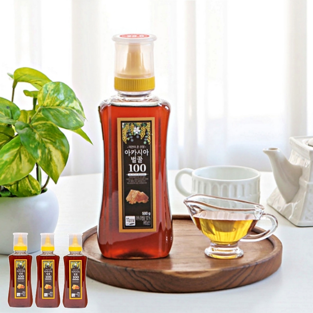 아카시아 벌꿀 100 500g 3통 베트남 꿀 천연 허니 아카시아꿀 선물세트