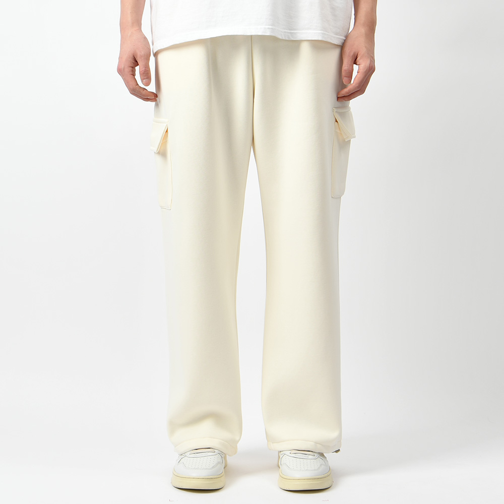 남자 기모 카고 조거팬츠 와이드 밑단 스트링 스판 밴딩 바지 - 상세 이미지 5