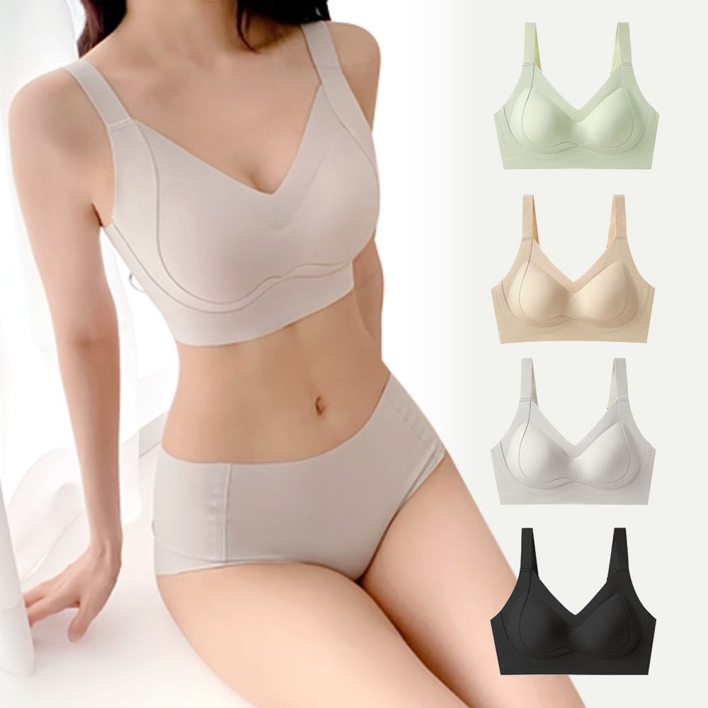 심리스브라 풀컵 푸시업매직핏 노와이어 일체형패드 빅사이즈 처진가슴보정 브라렛 제품 이미지