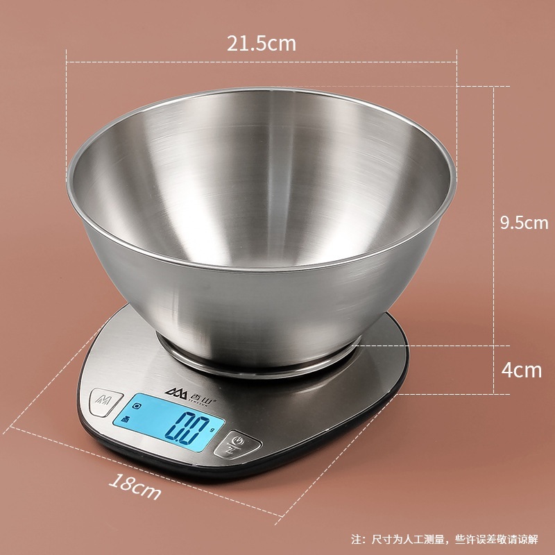Xiangshan 디지털 주방 저울 5KG 스테인리스 0.1g 고정밀 - 상세 이미지 2