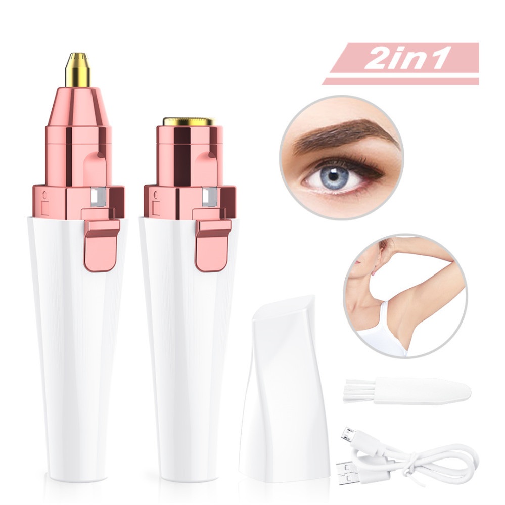 전동 눈썹 정리기 USB 충전식 여행용 휴대용 눈썹칼 바리깡 제모기 잔털 지우개 면도기 - 상세 이미지 3