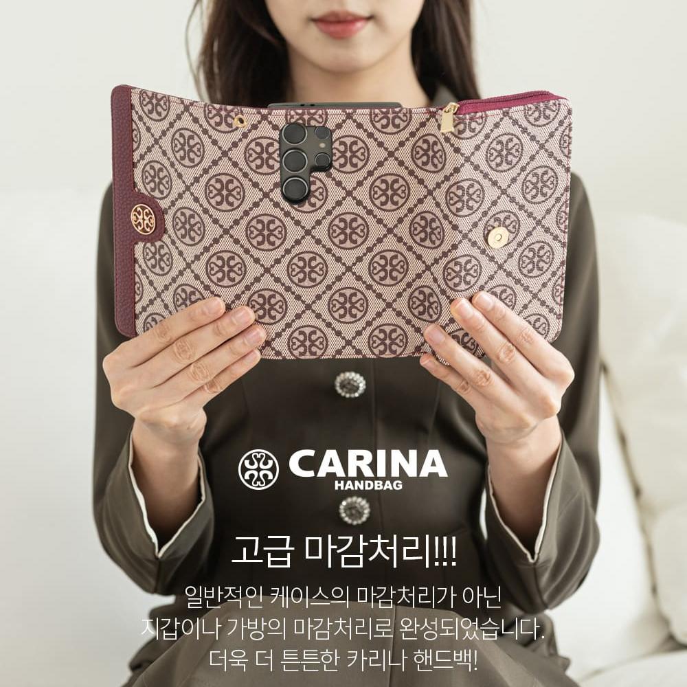 갤럭시 노트20 (N981) 카리나 핸드백 지퍼 지갑 카드 지폐 동전 수납 다이어리 케이스 경량 롱체인 스트랩 이미지 6