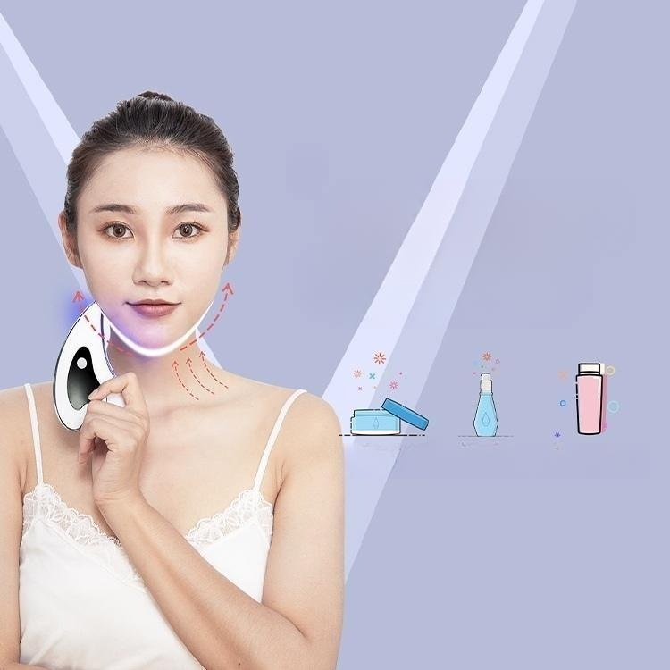 하트 괄사 리프팅 페이스 마사지기 온열 고주파 진동케어 USB 충전모델 풀세트 - 상세 이미지 2