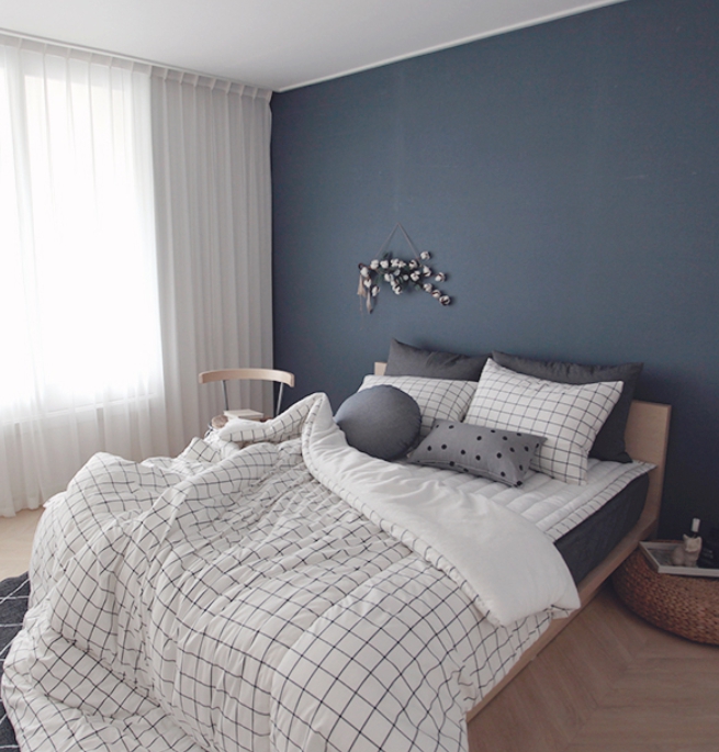 프레임 극세사 겨울 차렵 이불 싱글