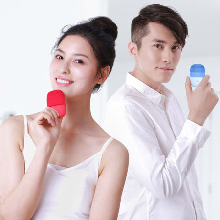 샤오미 인페이스 진동 마사지기 딥클렌저 세안기 레드