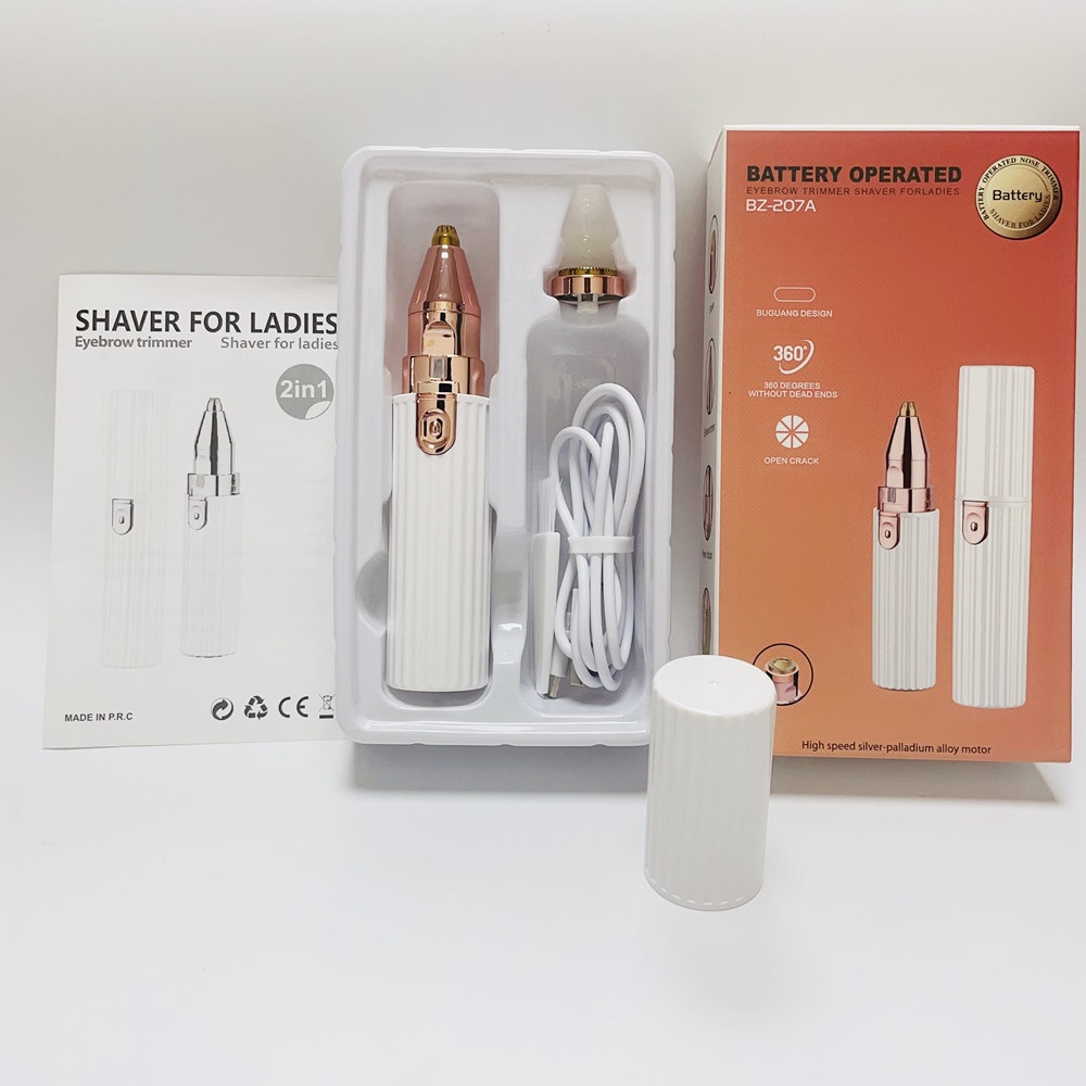 전동 눈썹 정리기 USB 충전식 여행용 휴대용 눈썹칼 바리깡 제모기 잔털 지우개 면도기 - 상세 이미지 5