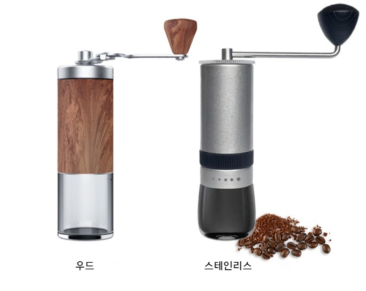 티타임 커피 그라인더 핸드 그라인더 스테인리스 원두분쇄기 원두가는기계 - 상세 이미지 3