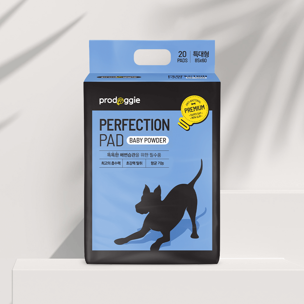 프로도기 퍼펙션 배변패드 베이비파우더향 초강력흡수 두꺼운패드 특대형, 20매입, 1개
