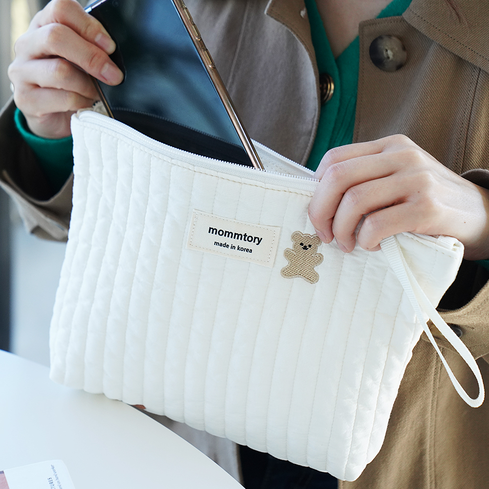 어린이집 국산 미니기저귀가방 자수 파우치 맘토리