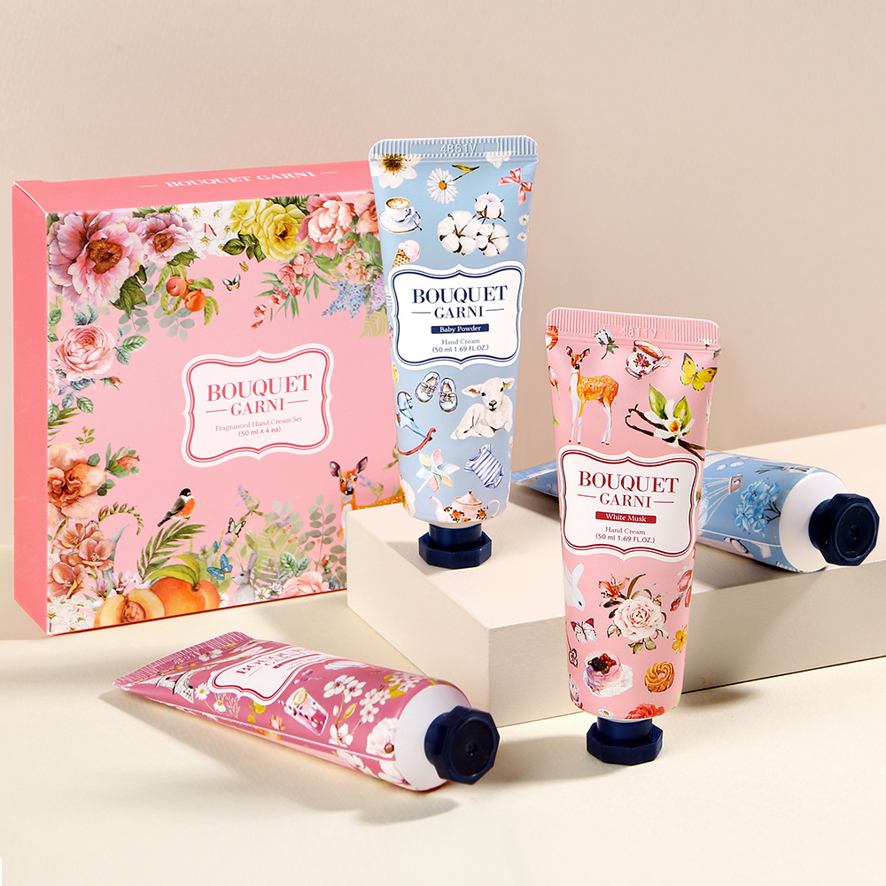 💝3+1 EVENT💝 부케가르니 선물세트 핸드크림 50ml 4종 3개+섬유탈취제 500ml 1개