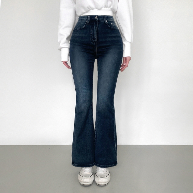 [3단기장/보정핏/발열원단🔥] 렌티아 빈티지 워싱 히든밴딩 겨울 청바지 하이웨스트 슬림 기모 부츠컷 데님 팬츠 상세 이미지 94