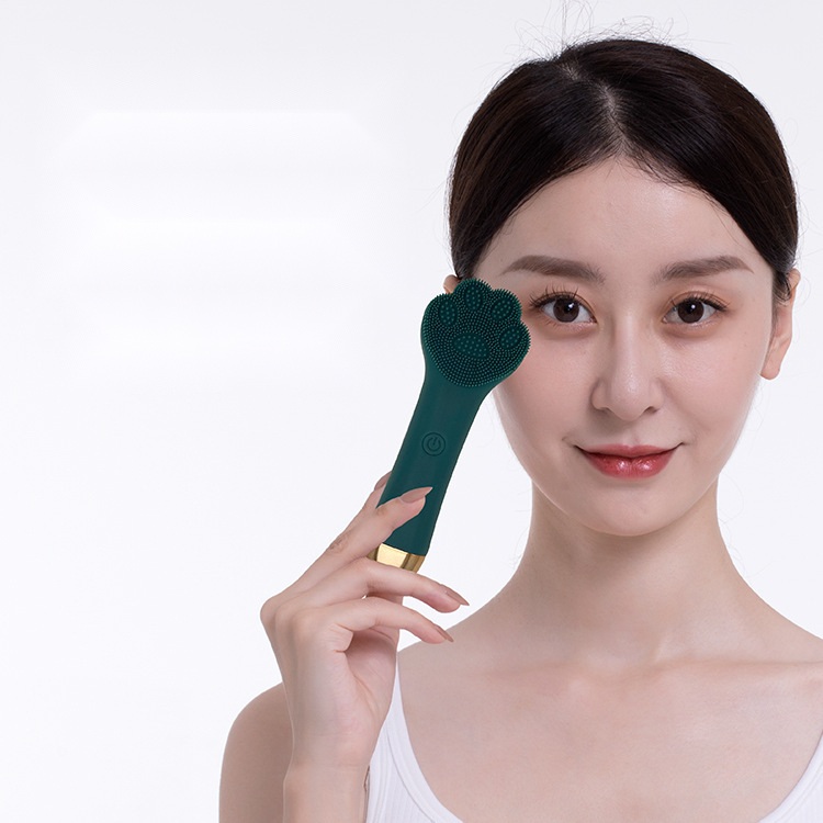 고양이 투인원 음파 진동 클렌저 진동클렌저 실리콘 브러쉬 전동 세안기 피지제거 모공 클렌져 - 메인 이미지