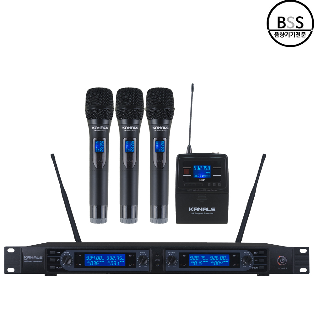 카날스 BK-4200 무선마이크 4채널 교회 공연 행사 방송 강의 연극 뮤지컬 - 상세 이미지 2