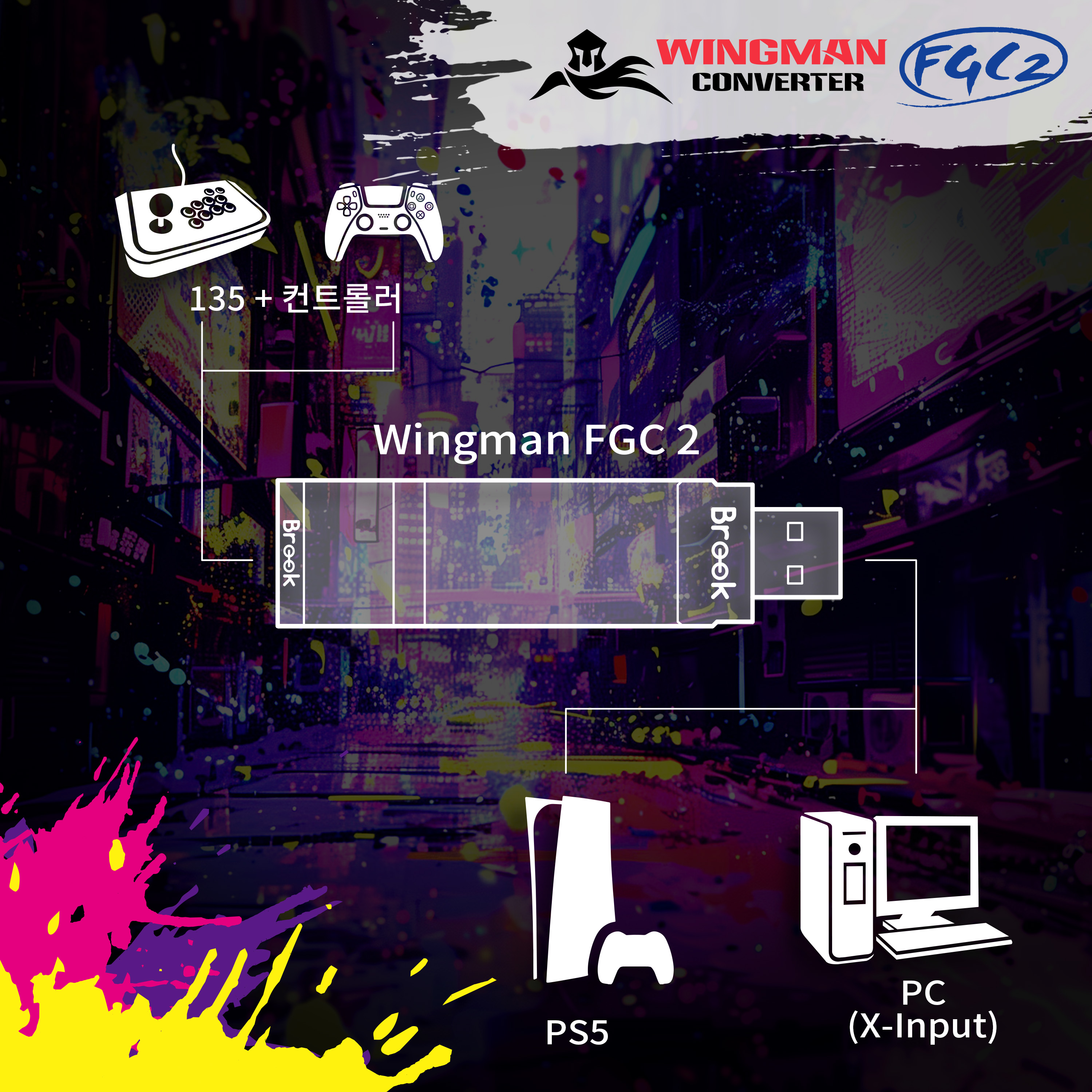 [네이버 도착보장] 윙맨 FGC 2세대 PS5 컨버터 모든 게임 호환 이미지 6
