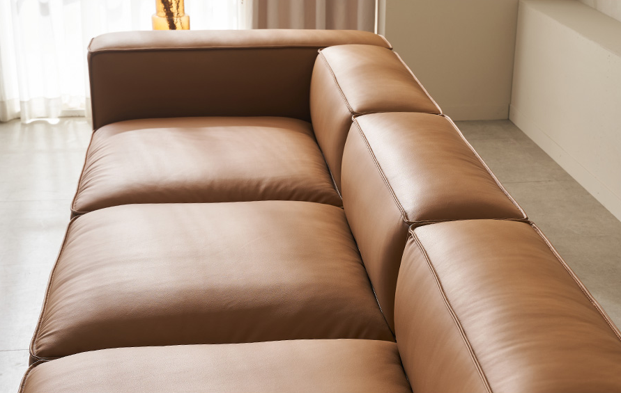 수아브 뉴웨이 모듈 이태리 통가죽 쇼파 천연 면피 소파 4인