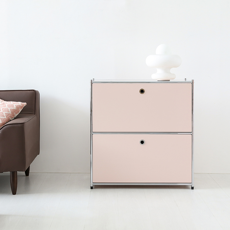 심플리 수납장 BC016 770mmx400mmx820mm, 2단, 라이트핑크 5761.6164 - 상세 이미지 3