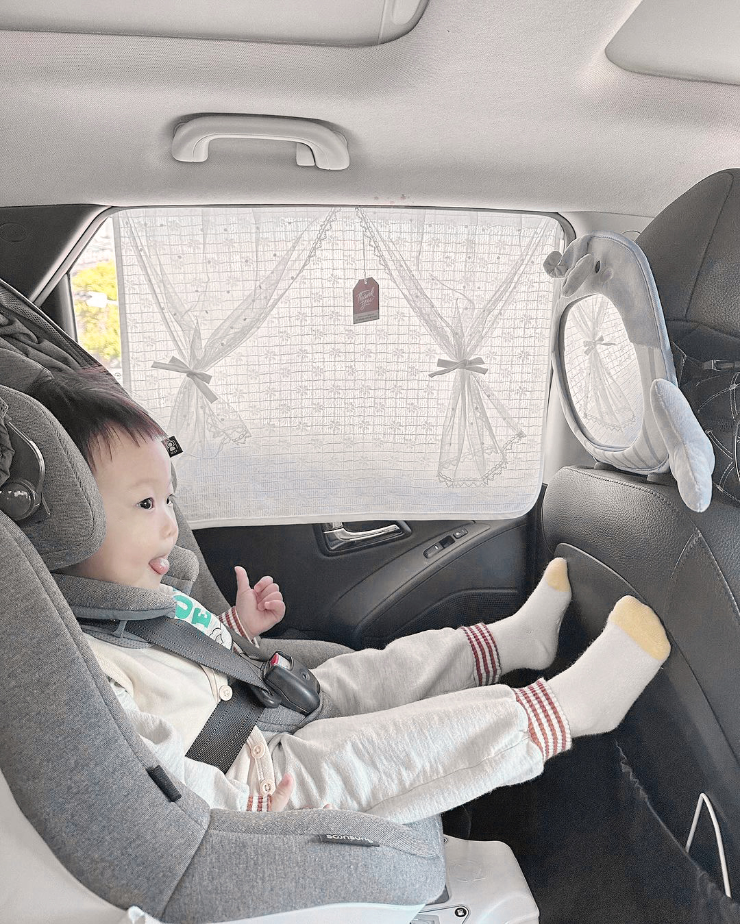 베이비소풍 차량 햇빛 가리개 유아 아기 차량용 레이스 커튼