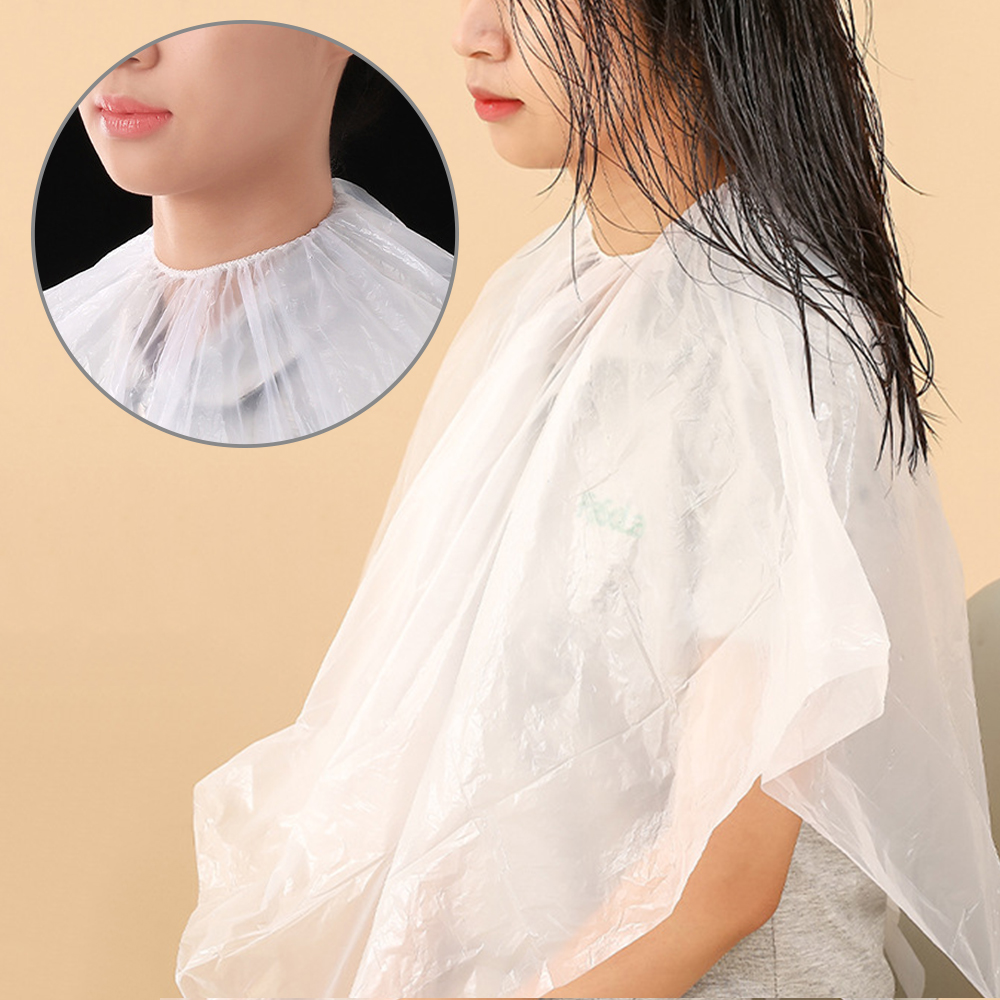 목 밴딩 일회용 방수 비닐 염색보 헤어 미용 고무줄 어깨보 - 상품 이미지