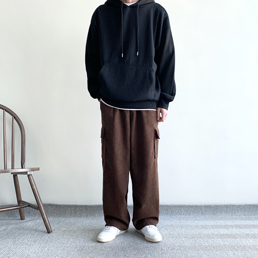 1+1 건빵바지 남성기모바지 남자코듀로이팬츠 - 상세 이미지 4