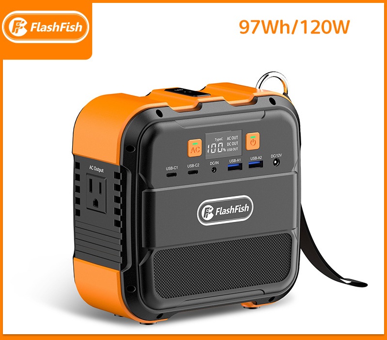 220v 120w 초미니 파워뱅크 캠핑용 보조배터리 LED 라이트 지원 - 메인 이미지