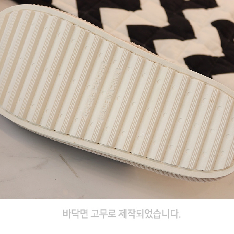 겨울 방한 털실내화 거실 층간소음 사무실 슬리퍼 - 상세 이미지 5