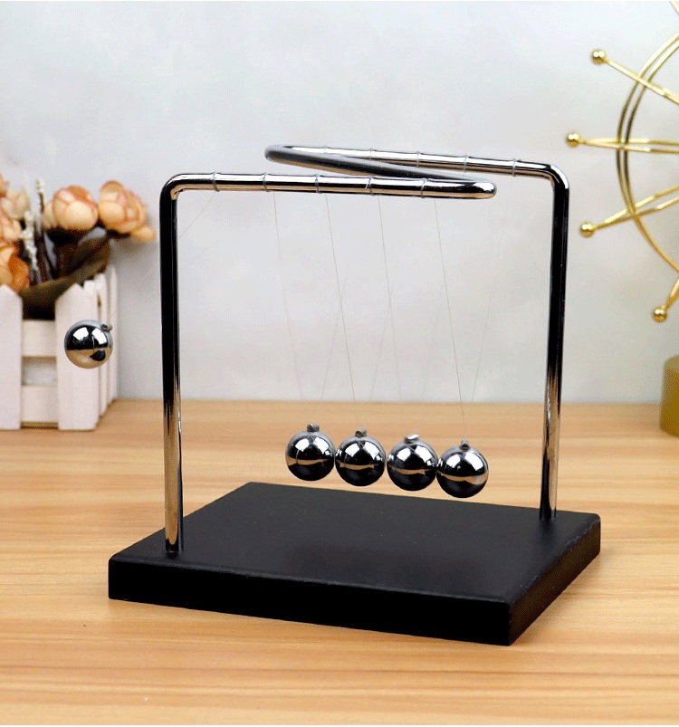 뉴턴의 진자 BALANCE BALLS 물리학 책상 사무실 장식품 에너지실험 중력실험 - 상세 이미지 5