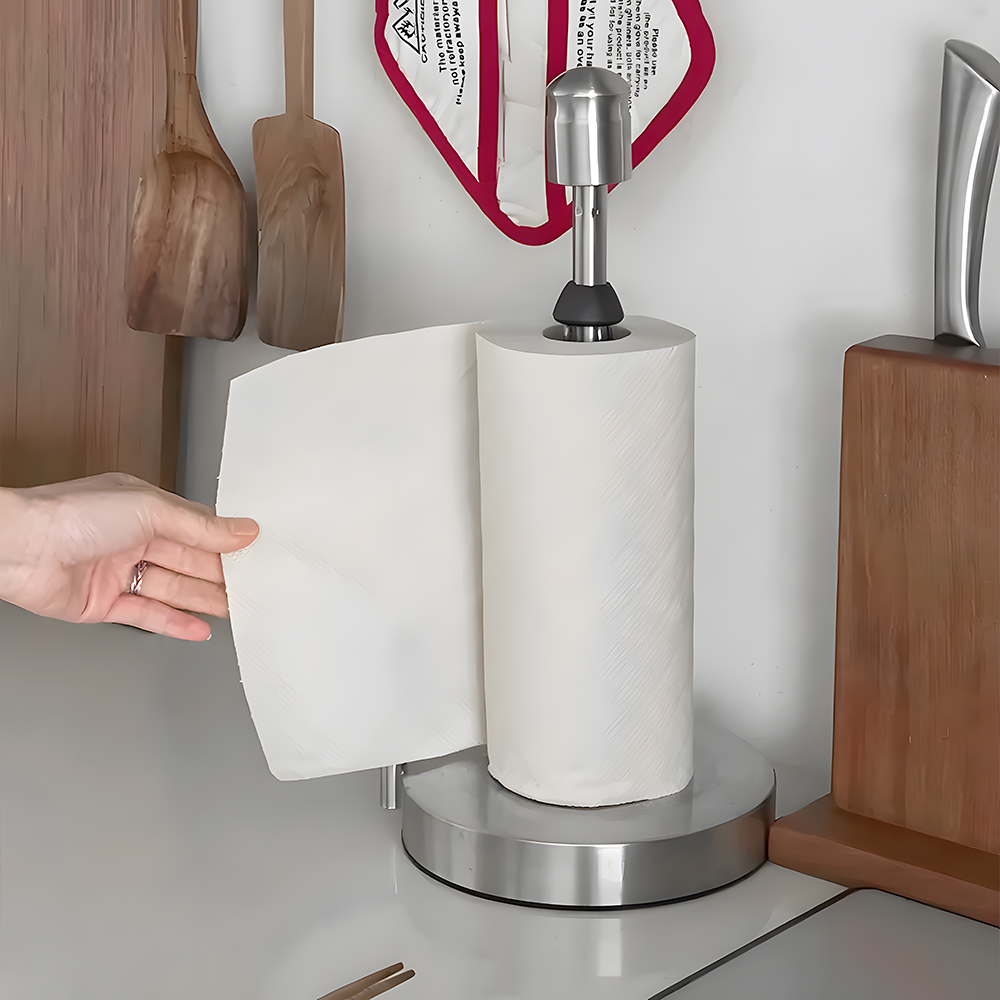 심플 키친타올걸이 키친타올홀더 거치대 스텐 주방수납 식탁 싱크대 스탠드