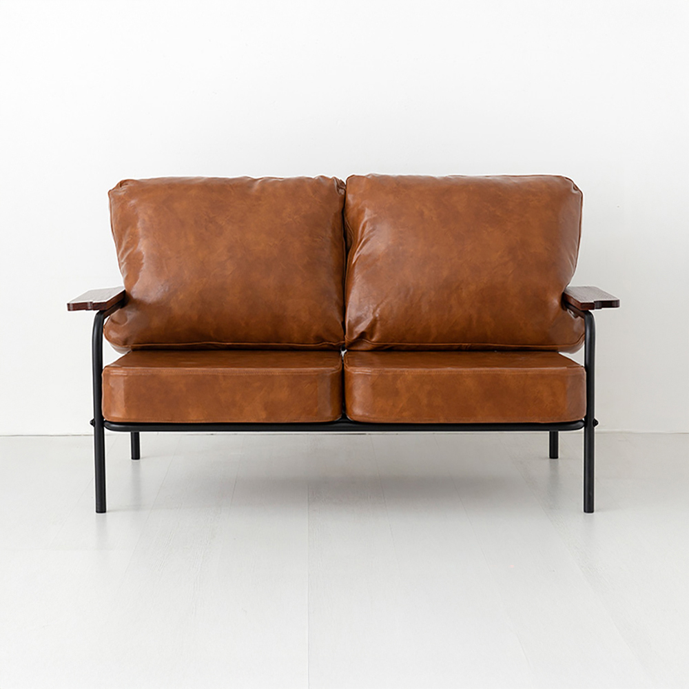 DELU 2인소파 1665 스툴미포함, 카멜 2310.5568, 2인용