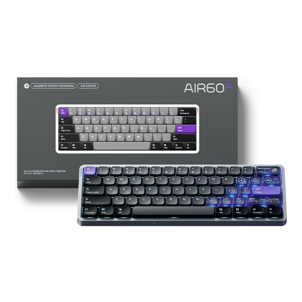 NUPHY AIR60 HE 기계식키보드 래피드 트리거 게이밍 스페이스 실버, 자석축(제이드 프로) - 상세 이미지 5