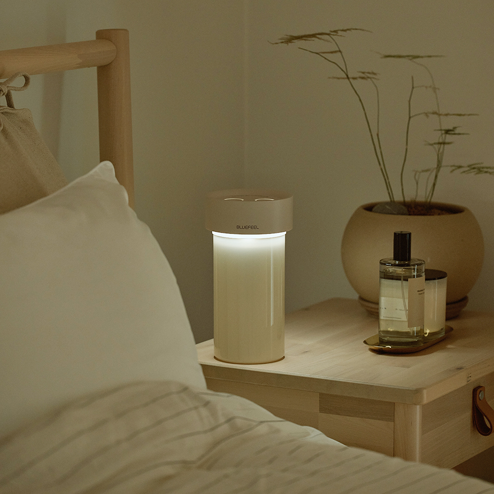 블루필 듀얼젯 미니 가습기 1L 대용량 사무실 탁상용 캠핑 휴대용 가습기