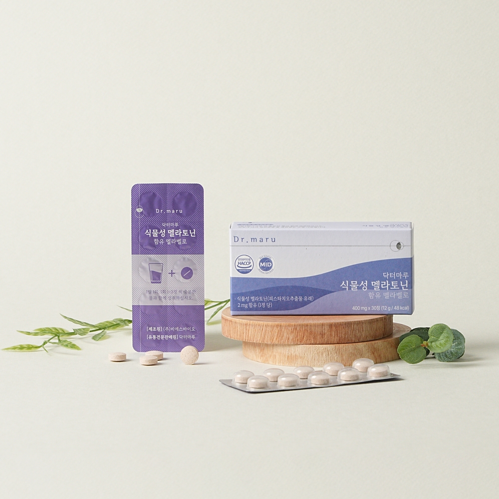 멜라토닌 식물성 영양제 리포좀 멜라벨로 닥터마루 400mg x 30정 - 상세 이미지 3