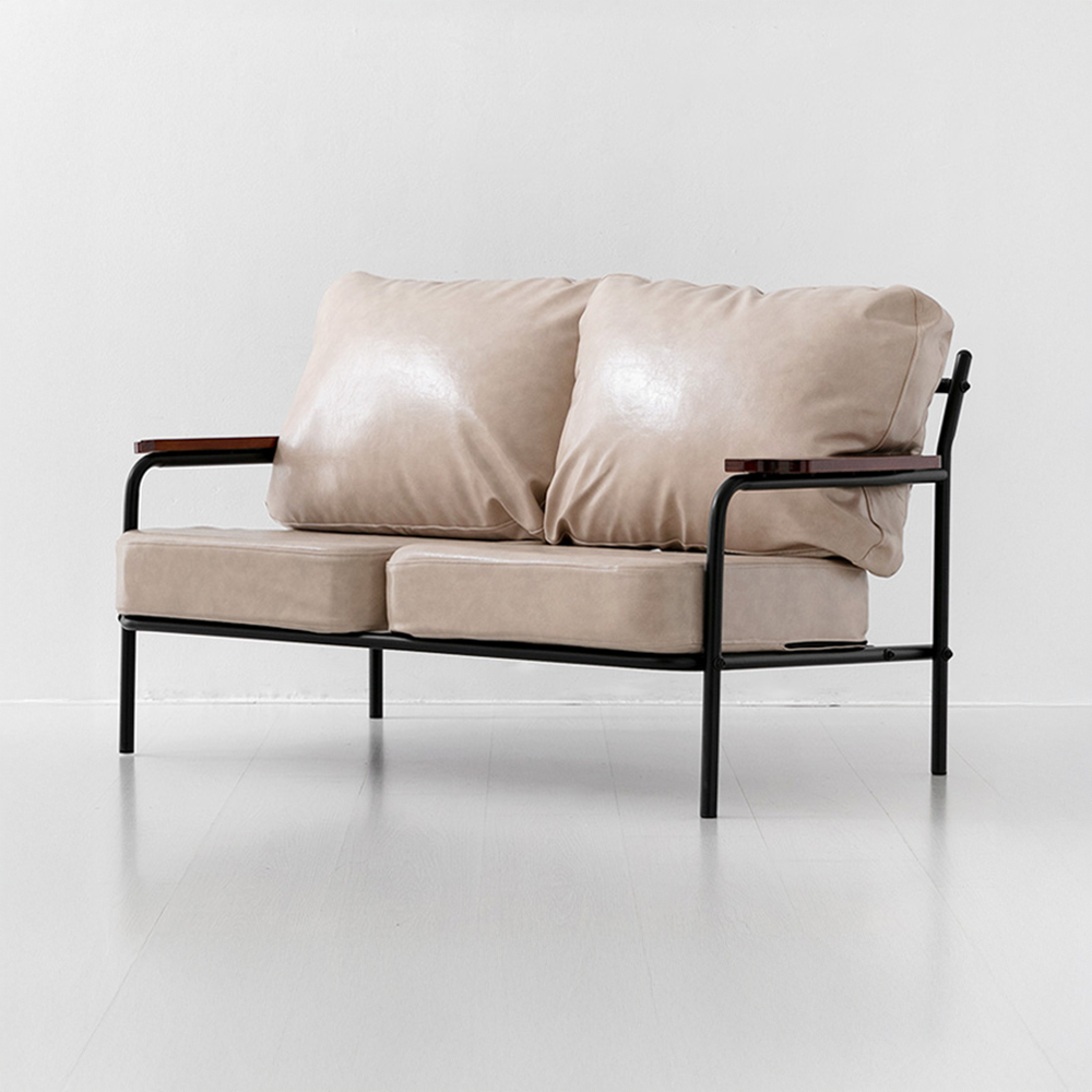 DELU 2인소파 1665 카멜 2310.5568, 2인용