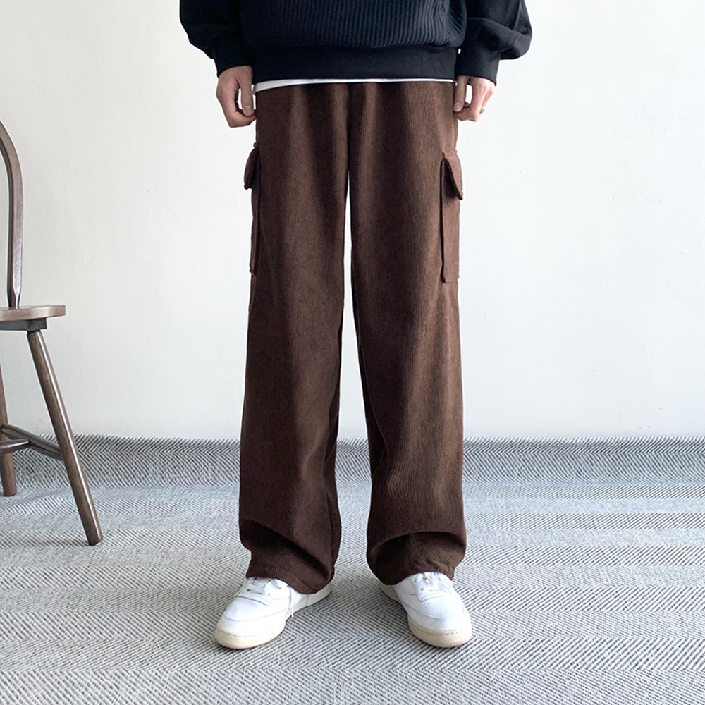 1+1 건빵바지 남성기모바지 남자코듀로이팬츠 - 상세 이미지 2