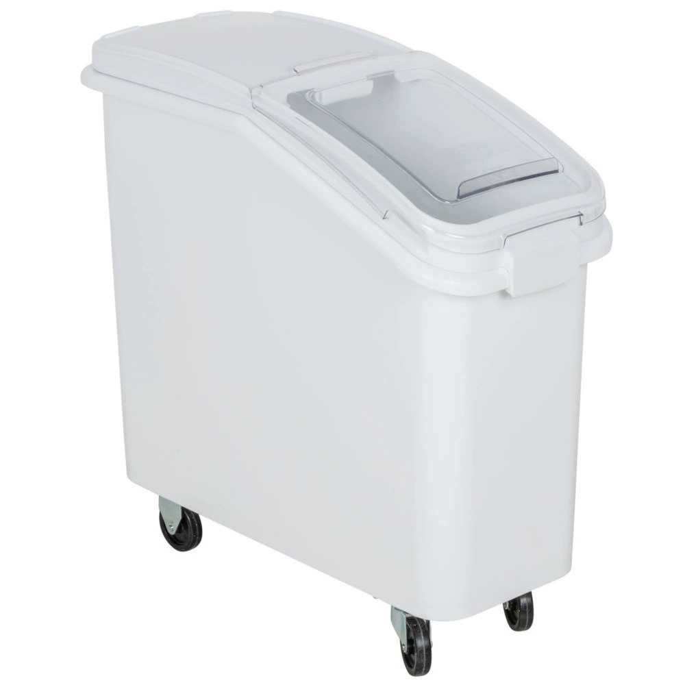 업소용 쌀통 제빵 잡곡 보관 강력분 대용량 밀폐 카트 푸시뚜껑 100L - 상품 이미지
