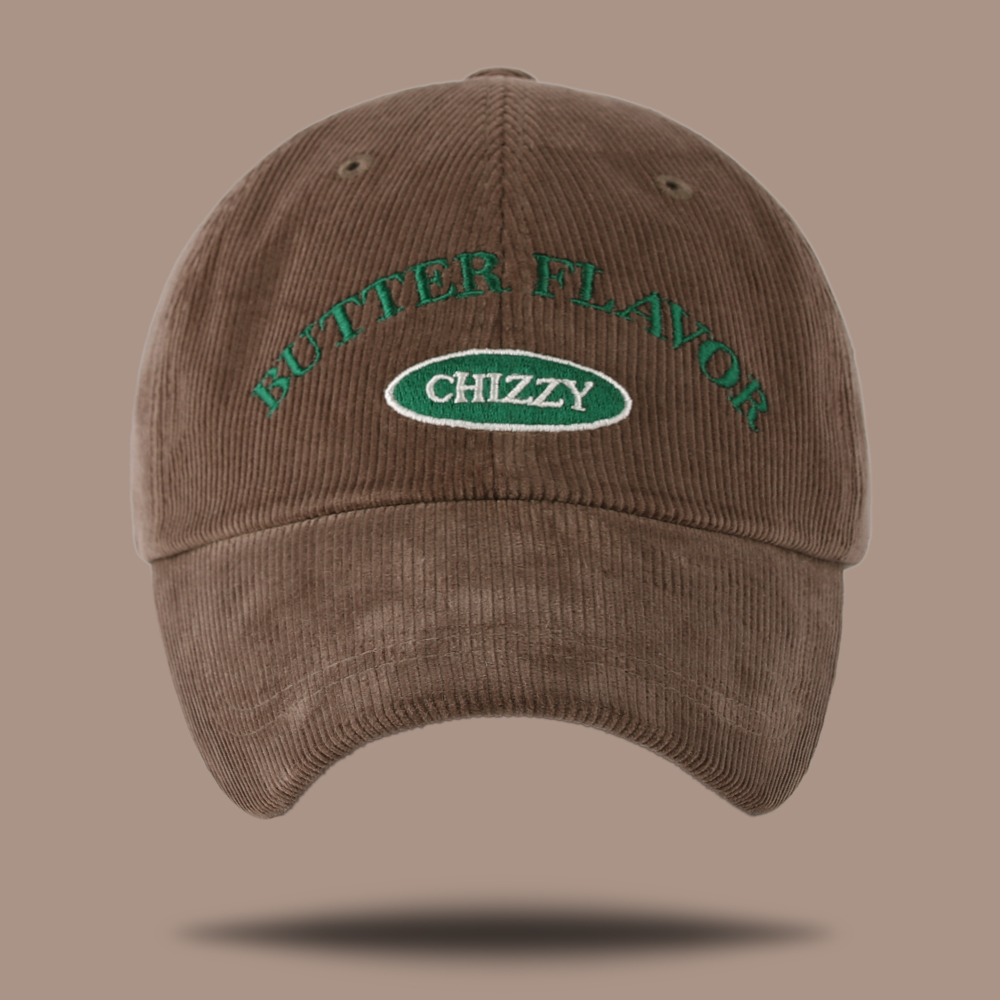 국내제작 CHIZZY로고 코듀로이 모자 여성 골덴 캡모자