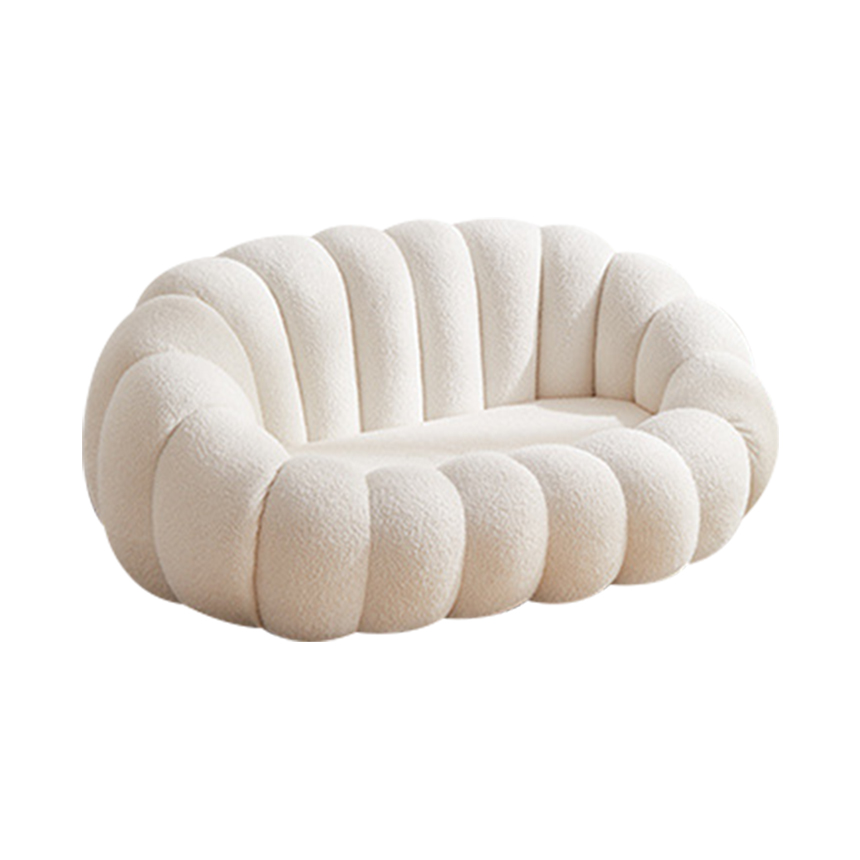 호박 회전 거실 라운지 조약돌 마약 펌킨 쇼파 양털 패브릭 2인