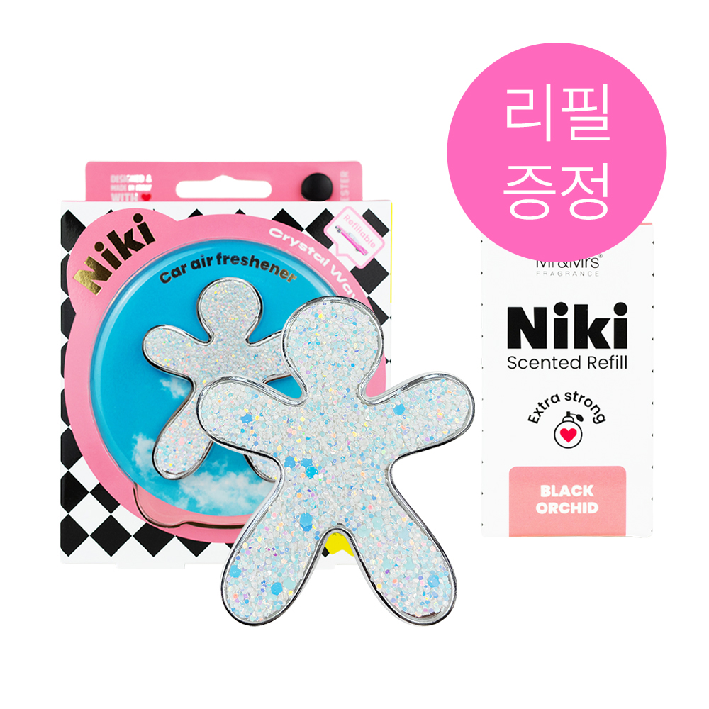 미스터앤미세스 차량용 방향제 니키 패션 +리필 블랙티 향 선택