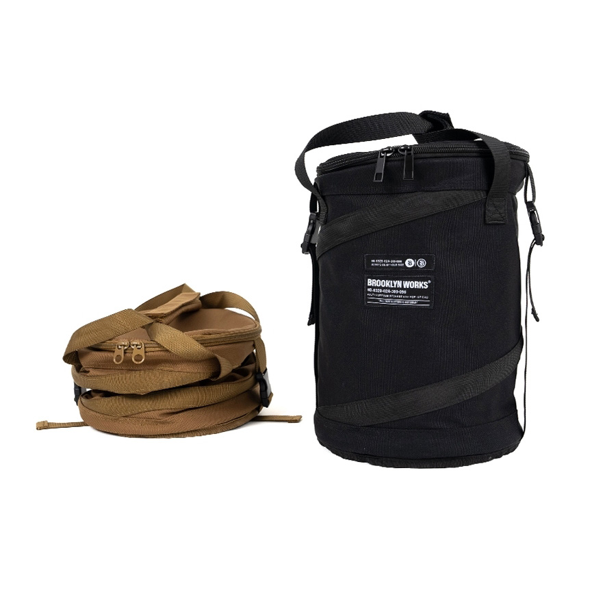 브루클린웍스 미니 팝업 백 트래쉬 캠핑 접이식 가방 쓰레기통 폴딩 바스켓 바구니 휴대용