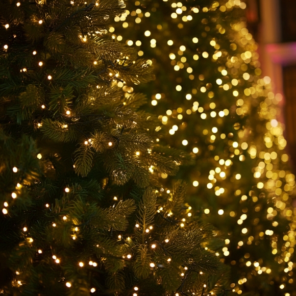 크리스마스 LED 지네조명 야외트리전구 500구 전원잭o 검정선