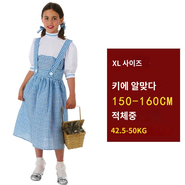 성인 도로시 코스튬 의상 여성 드레스 : 감마즈무역상사